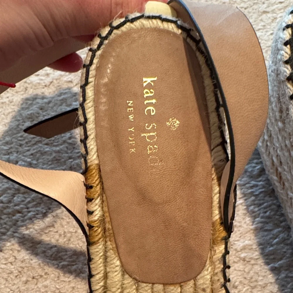 Kate Spade Tan Espadrille Wedge Sandals